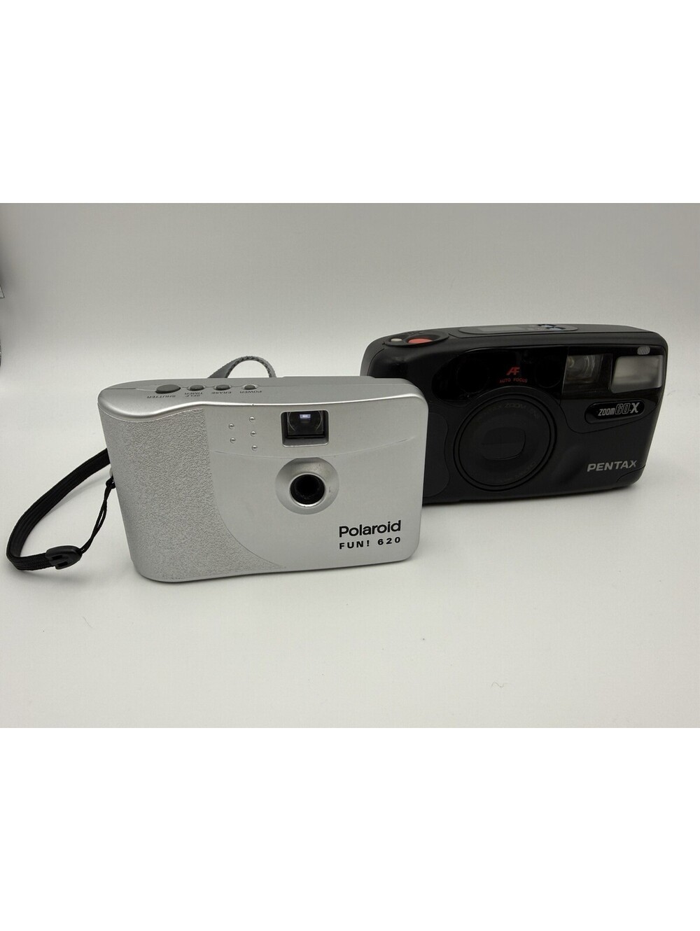 Polaroid Funi 620 & Pentax Camera Lot Of 2 Untested